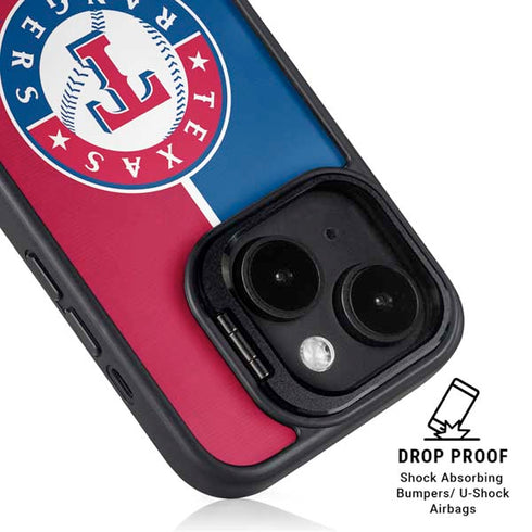 MLB Texas Rangers Split iPhone 14 Kickstand Case